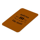 Seehaus wird gemietet. Datum Jahr benutzerdefinier Magnet (Linke Seite)