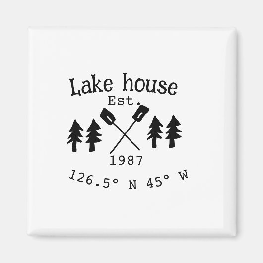 Seehaus wird gemietet. Datum Jahr benutzerdefinier Magnet (Vorne)