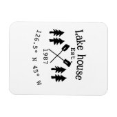 Seehaus wird gemietet. Datum Jahr benutzerdefinier Magnet (Horizontal)