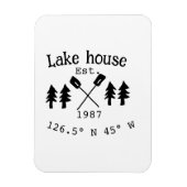 Seehaus wird gemietet. Datum Jahr benutzerdefinier Magnet (Vertikal)