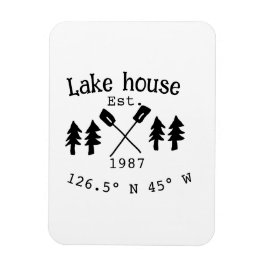 Seehaus wird gemietet. Datum Jahr benutzerdefinier Magnet