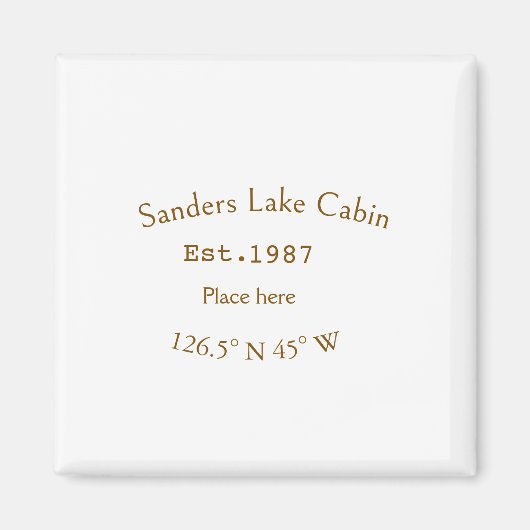 Seehaus wird gemietet. Datum Jahr benutzerdefinier Magnet (Vorne)