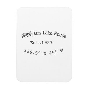 Seehaus wird gemietet. Datum Jahr benutzerdefinier Magnet