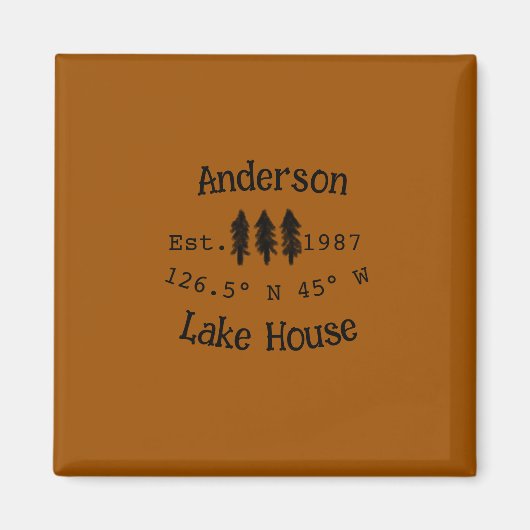 Seehaus wird gemietet. Datum Jahr benutzerdefinier Magnet (Vorne)