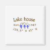 Seehaus wird gemietet. Datum Jahr benutzerdefinier Magnet (Vorne)