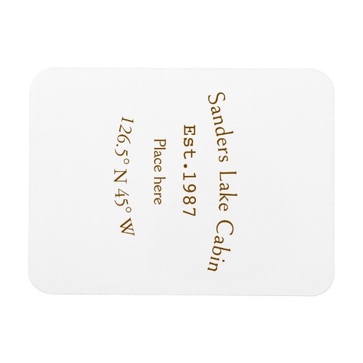 Seehaus wird gemietet. Datum Jahr benutzerdefinier Magnet (Horizontal)