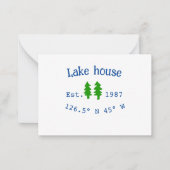 Seehaus wird gemietet. Datum Jahr benutzerdefinier Mitteilungskarte (Vorderseite)