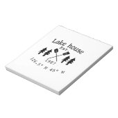 Seehaus wird gemietet. Datum Jahr benutzerdefinier Notizblock (Rotiert)