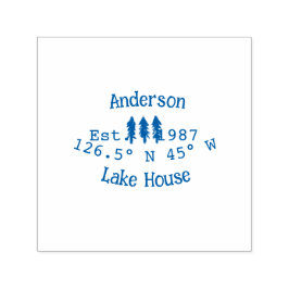 Seehaus wird gemietet. Datum Jahr benutzerdefinier Permastempel