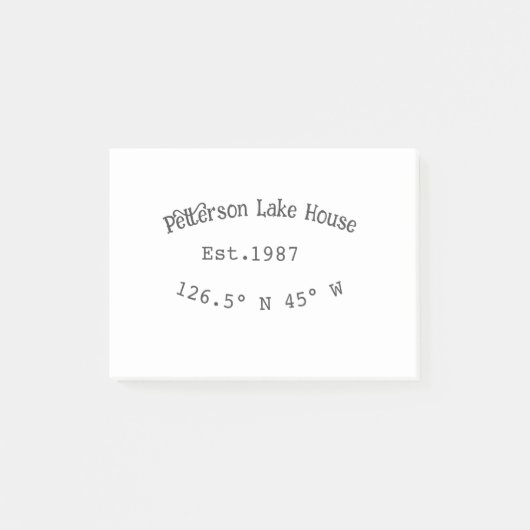 Seehaus wird gemietet. Datum Jahr benutzerdefinier Post-it Klebezettel (Vorderseite)