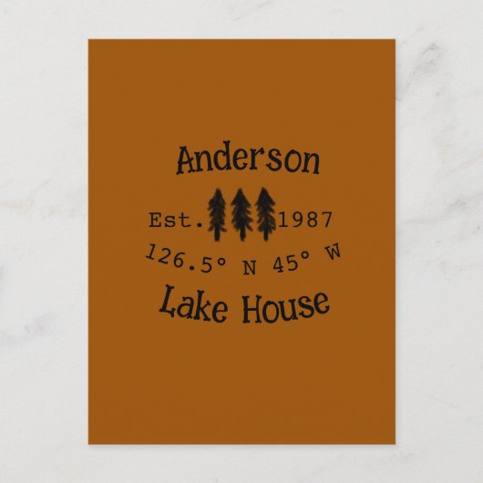 Seehaus wird gemietet. Datum Jahr benutzerdefinier Postkarte (Vorderseite)