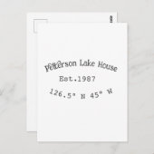 Seehaus wird gemietet. Datum Jahr benutzerdefinier Postkarte (Vorne/Hinten)