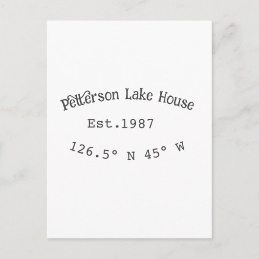 Seehaus wird gemietet. Datum Jahr benutzerdefinier Postkarte (Vorderseite)