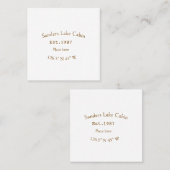 Seehaus wird gemietet. Datum Jahr benutzerdefinier Quadratische Visitenkarte (Vorne/Hinten)