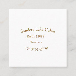 Seehaus wird gemietet. Datum Jahr benutzerdefinier Quadratische Visitenkarte