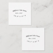 Seehaus wird gemietet. Datum Jahr benutzerdefinier Quadratische Visitenkarte (Vorne/Hinten)