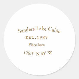 Seehaus wird gemietet. Datum Jahr benutzerdefinier Runder Aufkleber