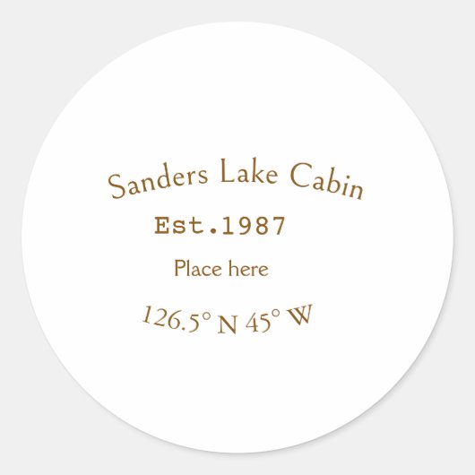 Seehaus wird gemietet. Datum Jahr benutzerdefinier Runder Aufkleber (Vorderseite)