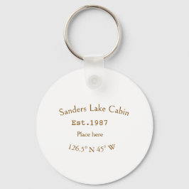 Seehaus wird gemietet. Datum Jahr benutzerdefinier Schlüsselanhänger