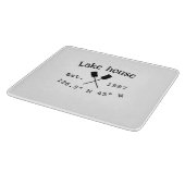 Seehaus wird gemietet. Datum Jahr benutzerdefinier Schneidebrett (Ecke)