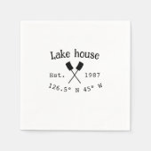 Seehaus wird gemietet. Datum Jahr benutzerdefinier Serviette (Vorderseite)