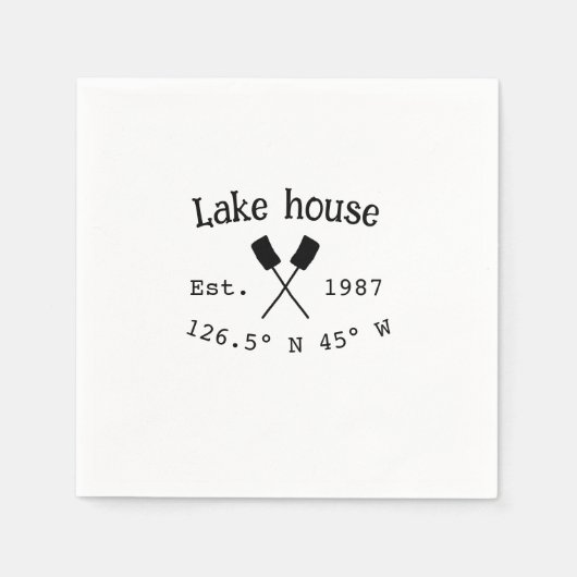 Seehaus wird gemietet. Datum Jahr benutzerdefinier Serviette (Vorderseite)