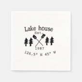 Seehaus wird gemietet. Datum Jahr benutzerdefinier Serviette (Vorderseite)