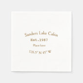 Seehaus wird gemietet. Datum Jahr benutzerdefinier Serviette (Vorderseite)