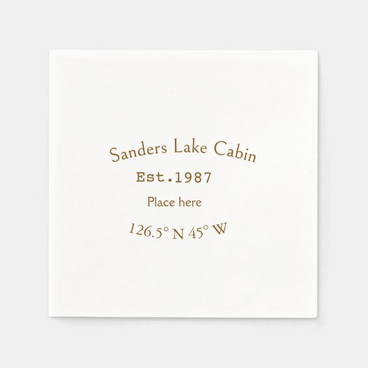 Seehaus wird gemietet. Datum Jahr benutzerdefinier Serviette (Vorderseite)