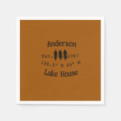 Seehaus wird gemietet. Datum Jahr benutzerdefinier Serviette (Vorderseite)