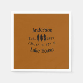 Seehaus wird gemietet. Datum Jahr benutzerdefinier Serviette