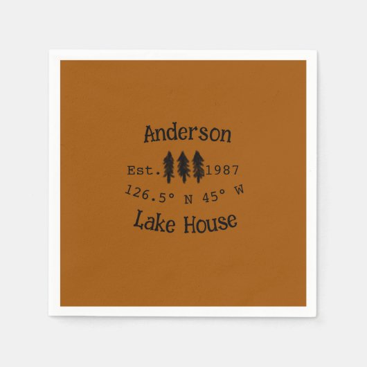 Seehaus wird gemietet. Datum Jahr benutzerdefinier Serviette (Vorderseite)