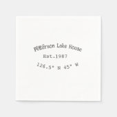 Seehaus wird gemietet. Datum Jahr benutzerdefinier Serviette (Vorderseite)