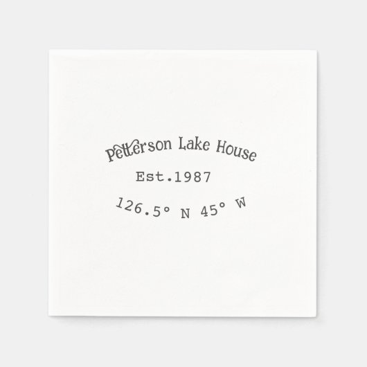 Seehaus wird gemietet. Datum Jahr benutzerdefinier Serviette (Vorderseite)