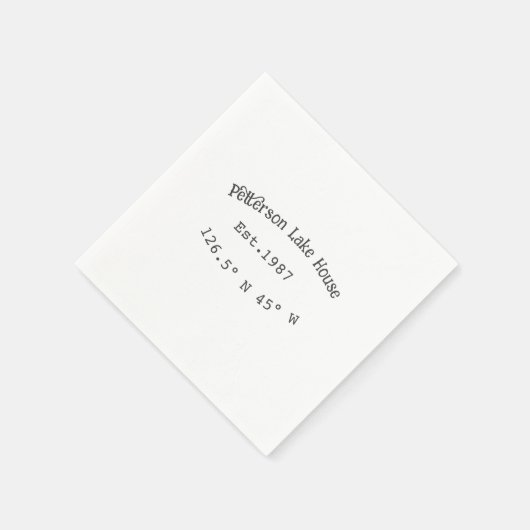 Seehaus wird gemietet. Datum Jahr benutzerdefinier Serviette (Ecke)