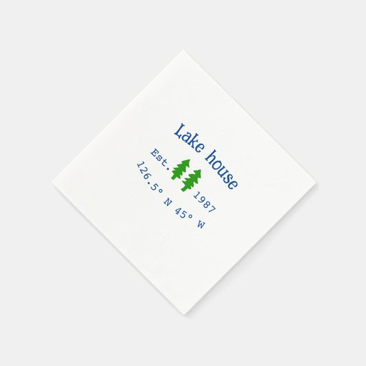 Seehaus wird gemietet. Datum Jahr benutzerdefinier Serviette (Ecke)