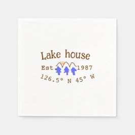 Seehaus wird gemietet. Datum Jahr benutzerdefinier Serviette