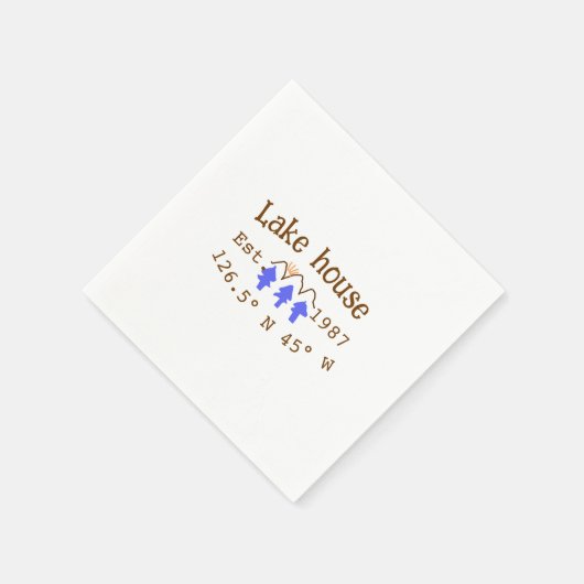 Seehaus wird gemietet. Datum Jahr benutzerdefinier Serviette (Ecke)