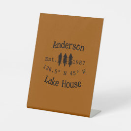 Seehaus wird gemietet. Datum Jahr benutzerdefinier Sockelschild