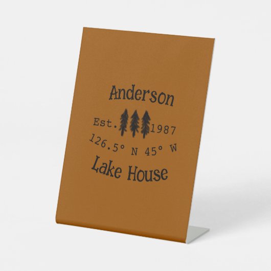 Seehaus wird gemietet. Datum Jahr benutzerdefinier Sockelschild (Vorderseite)