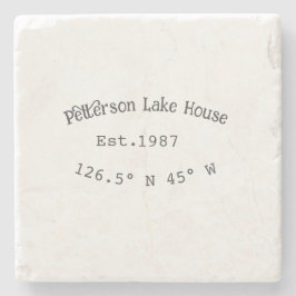 Seehaus wird gemietet. Datum Jahr benutzerdefinier Steinuntersetzer