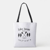 Seehaus wird gemietet. Datum Jahr benutzerdefinier Tasche (Rückseite)