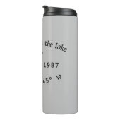 Seehaus wird gemietet. Datum Jahr benutzerdefinier Thermosbecher (Nach rechts gedreht)
