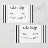 Seehaus wird gemietet. Datum Jahr benutzerdefinier Visitenkarte (Vorne/Hinten)