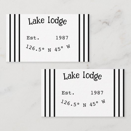 Seehaus wird gemietet. Datum Jahr benutzerdefinier Visitenkarte (Vorne/Hinten)