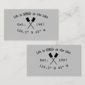 Seehaus wird gemietet. Datum Jahr benutzerdefinier Visitenkarte (Vorne/Hinten)