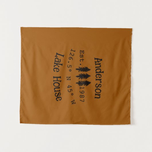 Seehaus wird gemietet. Datum Jahr benutzerdefinier Wandteppich (Vorderseite (Horizontal))