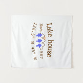 Seehaus wird gemietet. Datum Jahr benutzerdefinier Wandteppich (Vorderseite (Horizontal))