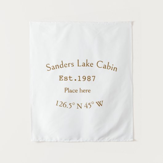 Seehaus wird gemietet. Datum Jahr benutzerdefinier Wandteppich (Vorderseite)