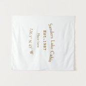 Seehaus wird gemietet. Datum Jahr benutzerdefinier Wandteppich (Vorderseite (Horizontal))